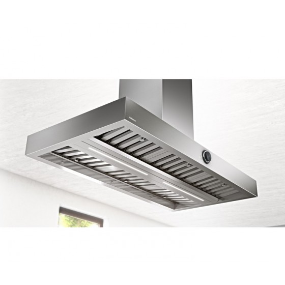 AIRFORCE Vis Boxy Island IX/A/120 120cm Inox Απορροφητήρας Εντοιχιζόμενος Νησίδα